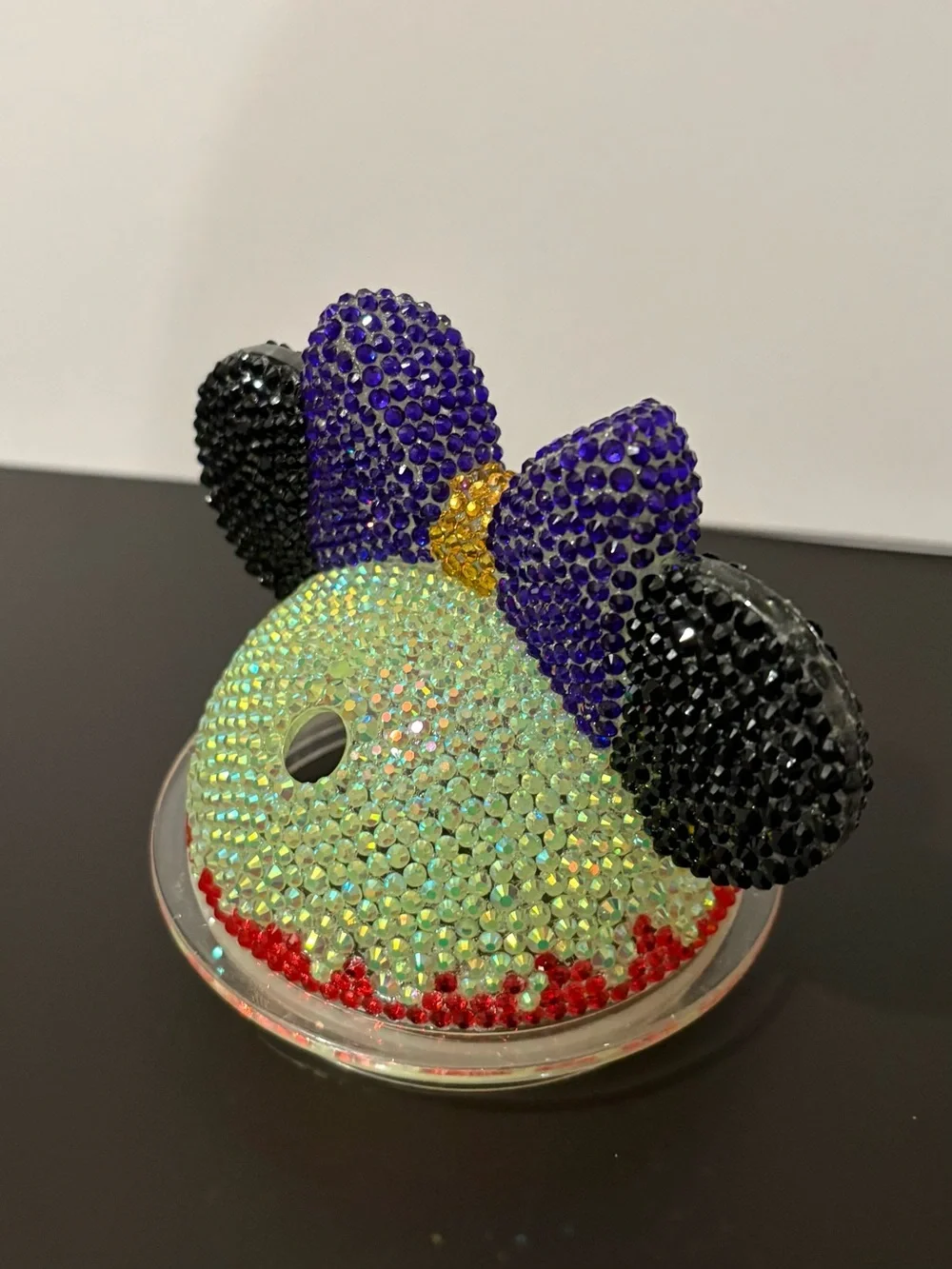 Minnie rhinestone lids for acrylic cups